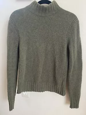 J Crew Cashmere Blend Mockneck Sweater - Women’s Small - Olive Green • $22