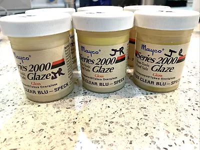 ( 6 )Mayco Series 2000 Ceramic Glazes  ~Clear Blue BOX 28 • $25