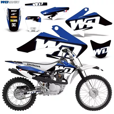 WD Graphic Kit Fits Honda CRF70 04-15 CRF80 CRF100 04-10 Decals Sticker Wrap • $49.98