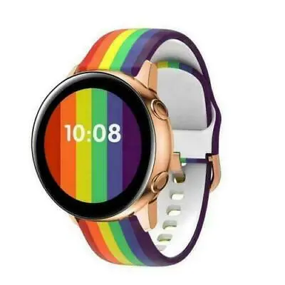 Rainbow Silicone Pride Watch Band For Samsung Galaxy Watch 3 4 5 Active 1 2 Gen • $14.99