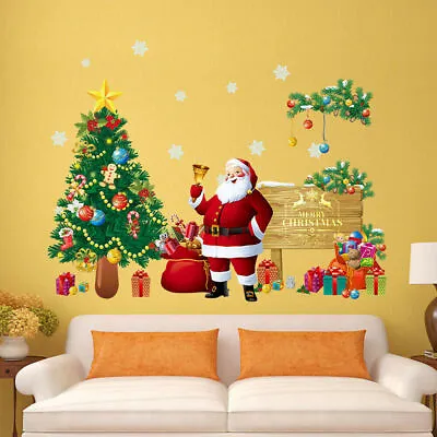$9.11 • Buy Christmas Santa Tree Wall Stickers Art Decals Xmas House Window Removable Decor