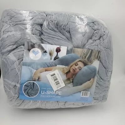 PharMeDoc Pregnancy U Shaped Full Body Maternity Pillow Grey Cooling Cover New • $34.99