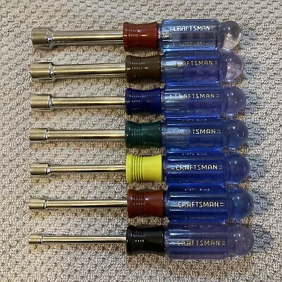 Craftsman Nut Driver Set 7PCS -SAE 6Point 3/16 1/4 5/16 11/32 3/8 7/16 1/2 • $21.99