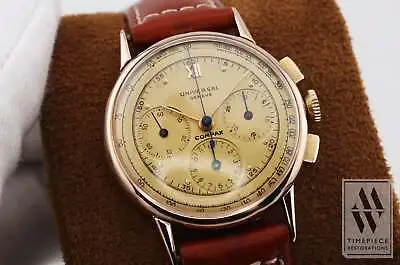 Universal Geneve Bicompax Vintage 1940s Chronograph Wristwatch - Cal. 481 With S • $2308.99