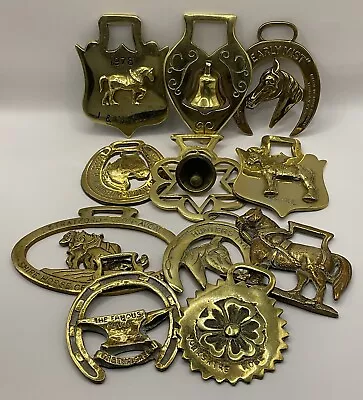 Vintage Horse Brass Lot Shire Horse Bells Etc. • £39.99