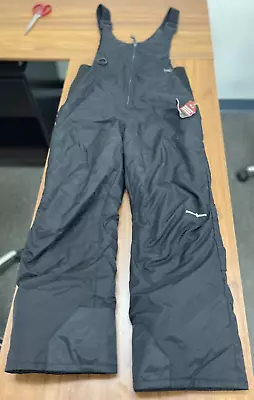 Outdoor Gear Mens Bib Overall Ski Snow Pants Zip Pocket Black Size Large • $39.95