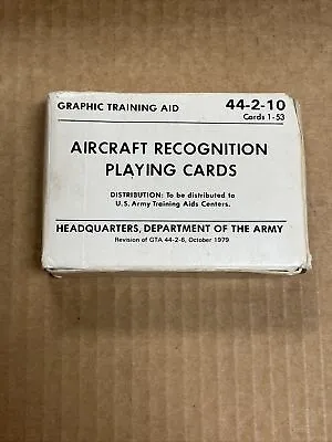 $13 • Buy - Vintage Aircraft  Recognition Playing Cards Graphic Training Aid  44-2-10