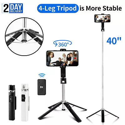 Selfie Stick Bluetooth Remote Phone Holder Tripod Stand For IPhone Universal • £9.59