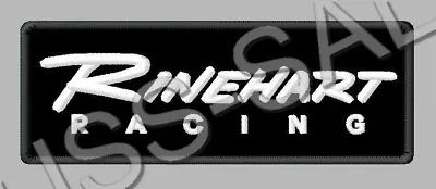 RINEHART RACING EMBROIDERED PATCH ~4  X 1-1/2  IRON/SEW ON EXHAUST HARLEY INDIAN • $12