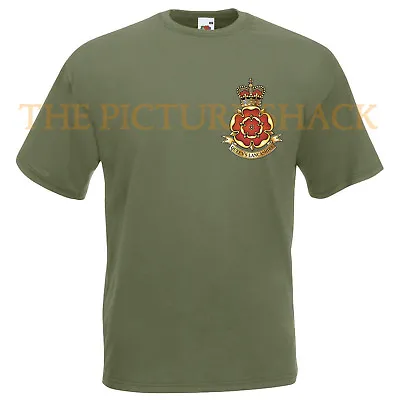 Queen's Lancashire Regiment Cap Badge Printed On A T Shirt. Choice Of Colours • £14.99