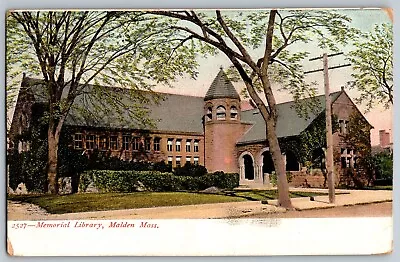 Malden Massachusetts MA - Memorial Library Hall - Vintage Postcard - Posted • $8.49