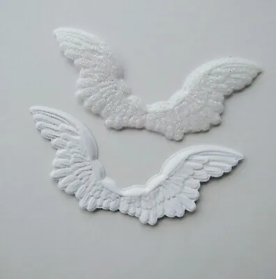 Die Cut Embossed Shapes   Angel Fairy Wings White   12 Pieces  Crafts Cardmaking • £3