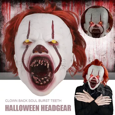 Stephen King's It Mask Pennywise Clown Mask Halloween Party Scary Mask Cosplay • $16.90