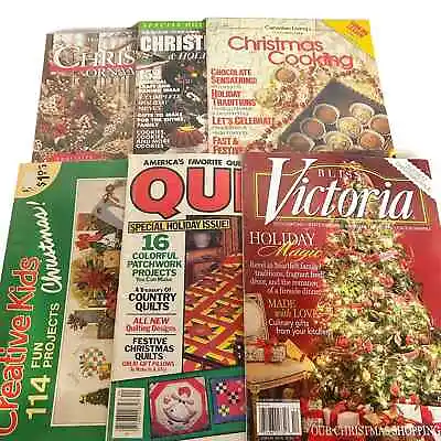 Vintage Christmas Magazines Quilt Victoria Creative Kids Baking Cooking 80's • $29.98