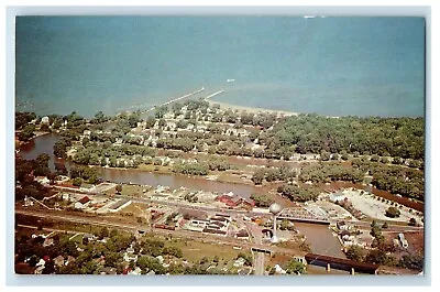 1963 Air View Of Vermilion Ohio Showing The Vermilion River OH Postcard • $14.98