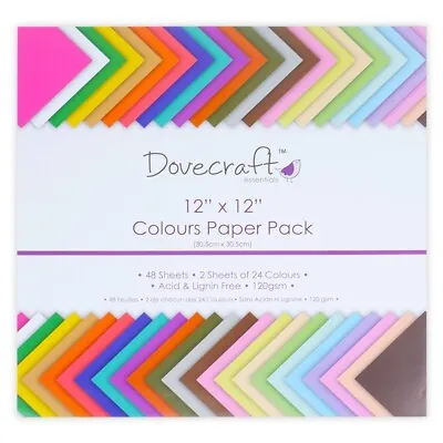 £5.99 • Buy Dovecraft Colour Value 12x12 Paper Pack