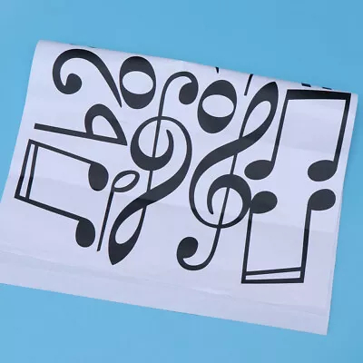 Reflective Wall Decal Musical Note Decal Vinly Wall Decals Piano Room Stickers • £10.78