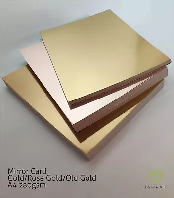 GOLD/ROSE GOLD/OLD GOLD Mirror Card A4 ARTS & CRAFTS 3 SHADES HIGH QUALITY • £4.82