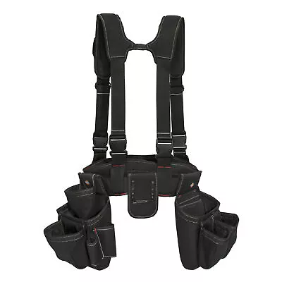 Dickies 4 Pc Tool Belt Carpenter Suspender Strap Holster Pocket Pouch Framer Rig • $74.99