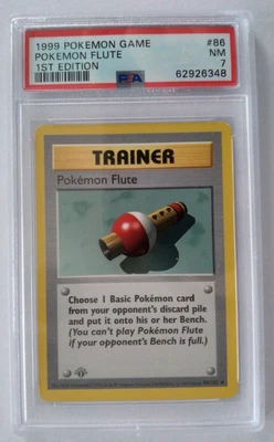 $49.99 • Buy Pokemon Flute 86/102 GRAY GREY STAMP Pokemon Base Set PSA 7 NM