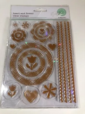 Martha Stewart Clear Stamps Heart And Flower Circles Tulip Borders Zig Zag NEW • $9.99