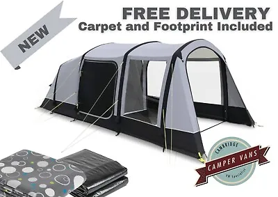 Kampa Hayling 4 Air TC 4 Person Airframe Tent POLYCOTTON Carpet And Footprint • £749