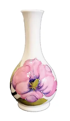 Vintage Moorcroft Pottery Magnolia Flowers Pattern 6  Vase White Ground • $102.39