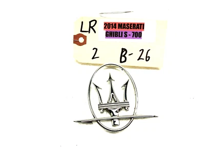 $23.99 • Buy 2014-2017 Maserati Ghibli S Q4 Left Driver Rear Quarter Panel Emblem Oem