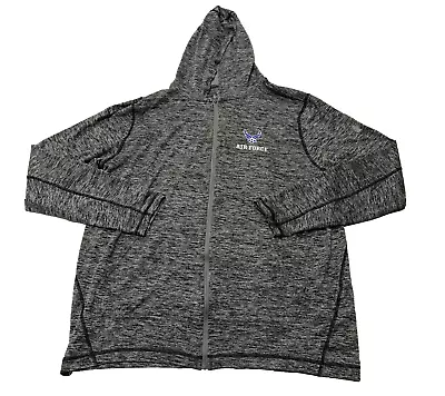 Under Armour Air Force Loose Fit Heat Gear Full Zip Hoodie - Gray - Men's Large • $29.95