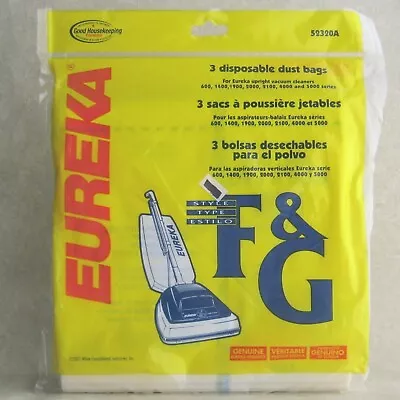 Eureka Style F & G Vacuum Dust Bags Pack Of 3 New For Uprights • $6.95