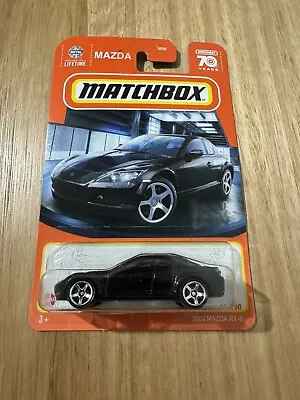 Matchbox 2023. 2004 Mazda RX-8. 49/100. 70 Years. Black. Long Card. • $6.95