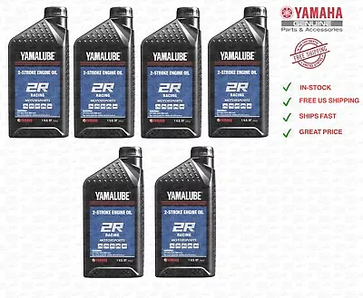 6x Pack YAMAHA Yamalube OEM 2R 2-Stroke MX ATV MC Racing Oil LUB-2STRK-R1-12 • $67.95