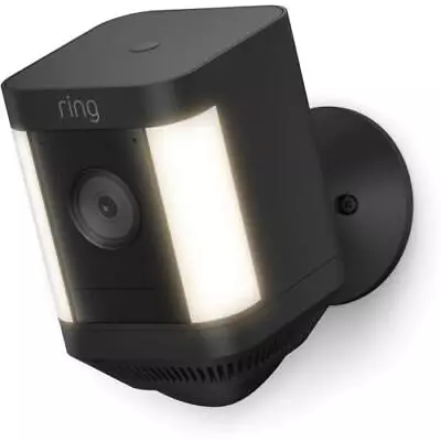 RING Spotlight Cam Plus Battery - Black 1080p 2.4GHz Wi-Fi Built-In Siren • $252.47