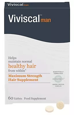 Viviscal Man Advanced Hair Health (60 Tablets) EXP 9/2024 - NEW FREE SHIPPING! • $29.49