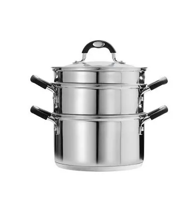 Stainless Steel 3 Quart Steamer & Double-Boiler 4 Piece • $33.99