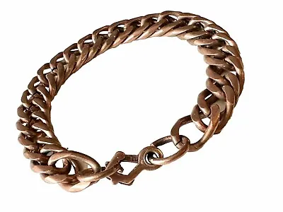 UNISEX Vintage Heavy Curb Link Copper Chain Bracelet 8.75 Long 47g For Arthritis • $24