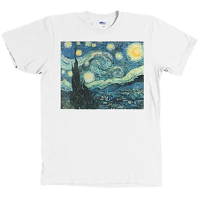 The Starry Night By Vincent Van Gogh T Shirt Art Painting Tee NEW WITH TAGS • $19.95