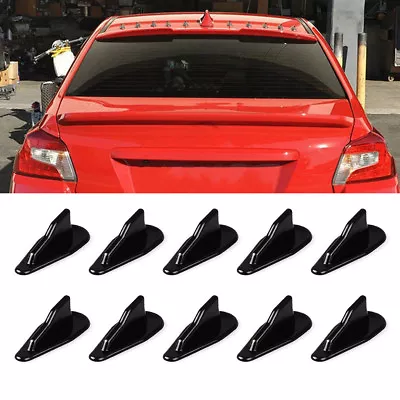 $9.11 • Buy 10Pcs Universal Car Shark Fin Wing Roof Spoiler Kit Vortex Generator EVO Style