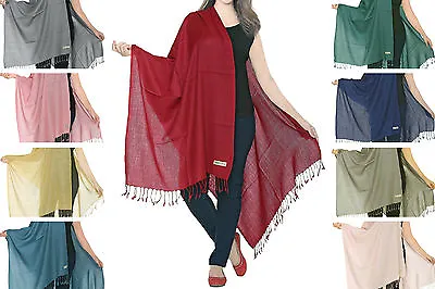 Luxurious Kashmiri 100% Fine Wool Pashmina Shawl Wrap Scarf 24 Colours • £24.99