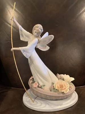 Lladro Enchanted Lake Limited Edition Fairy Flowers Boat - See Pics/desc *Damage • $325