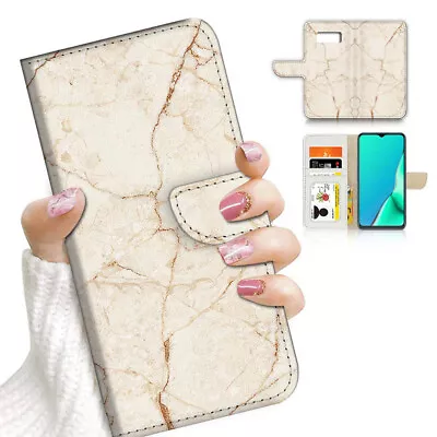 ( For Samsung S7 ) Wallet Flip Case Cover PB23669 Yellow Marble • $12.99