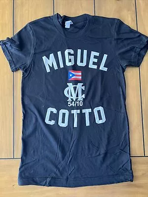 MIGUEL COTTO Boxing Champion Logo Women’s Black T-Shirt Size L • $10