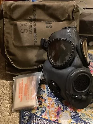 M17A2 Gas Mask With Bag - Military Issued - With Filters Installed. Size Small • $40