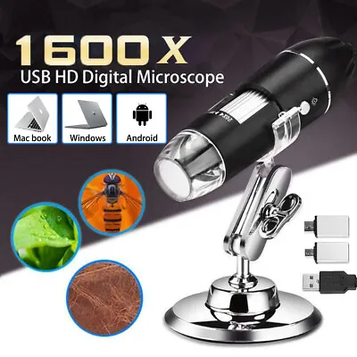 1600X 3in1 USB Digital Microscope For Electronic Accessories Coin Inspection US • $16.99