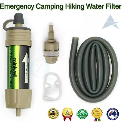 $45 • Buy Camping Hiking Water Filter Straw Purifier Life Survival Portable Travel Outdoor