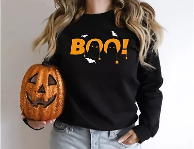 Happy Halloween Pumpkin Tee Witch Unisex Sweatshirt  BOO • £14.69