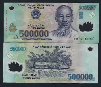 Vietnamese 1/2 Million Dong ( 1 Pcs X 500000 ) Vietnam Banknote Currency VND #1 • $39.99