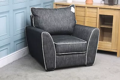 Collins & Hayes Henderson Armchair In Black Fleck Fabric • £299