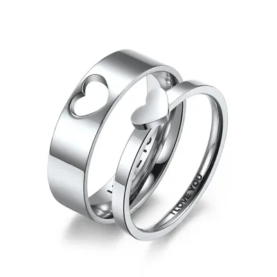 Men Women Stainless Steel Ring Couple Matching Bestfriend Wedding Jewelry Gifts • $1.81