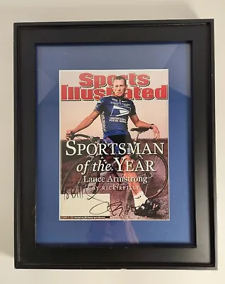 £58.14 • Buy Lance Armstrong Autographed 2002 Sports Illustrated Sportsman Of The Year Bill